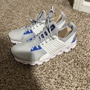 Men’s blue and gray cloud swift on cloud shoes- size 8